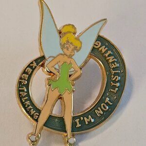 DISNEY Pin Trading ~ Jerry Leigh ~ Angry Tinkerbell ~ Keep Talking/Not Listening